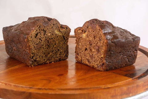 Sliced mini loaf Cocoa Cayenne Banana Bread