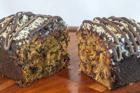Samoas cookie banana bread by Nora's Family Bakery