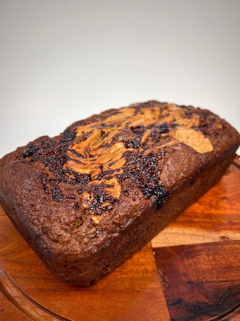 Peanut Butter & Jelly Banana Bread - Nora's Family Bakery